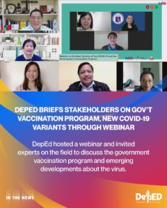 DepEd briefs stakeholders on gov't vaccination