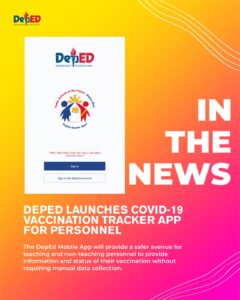 DepEd launches COVID-19 vaccination tracker app